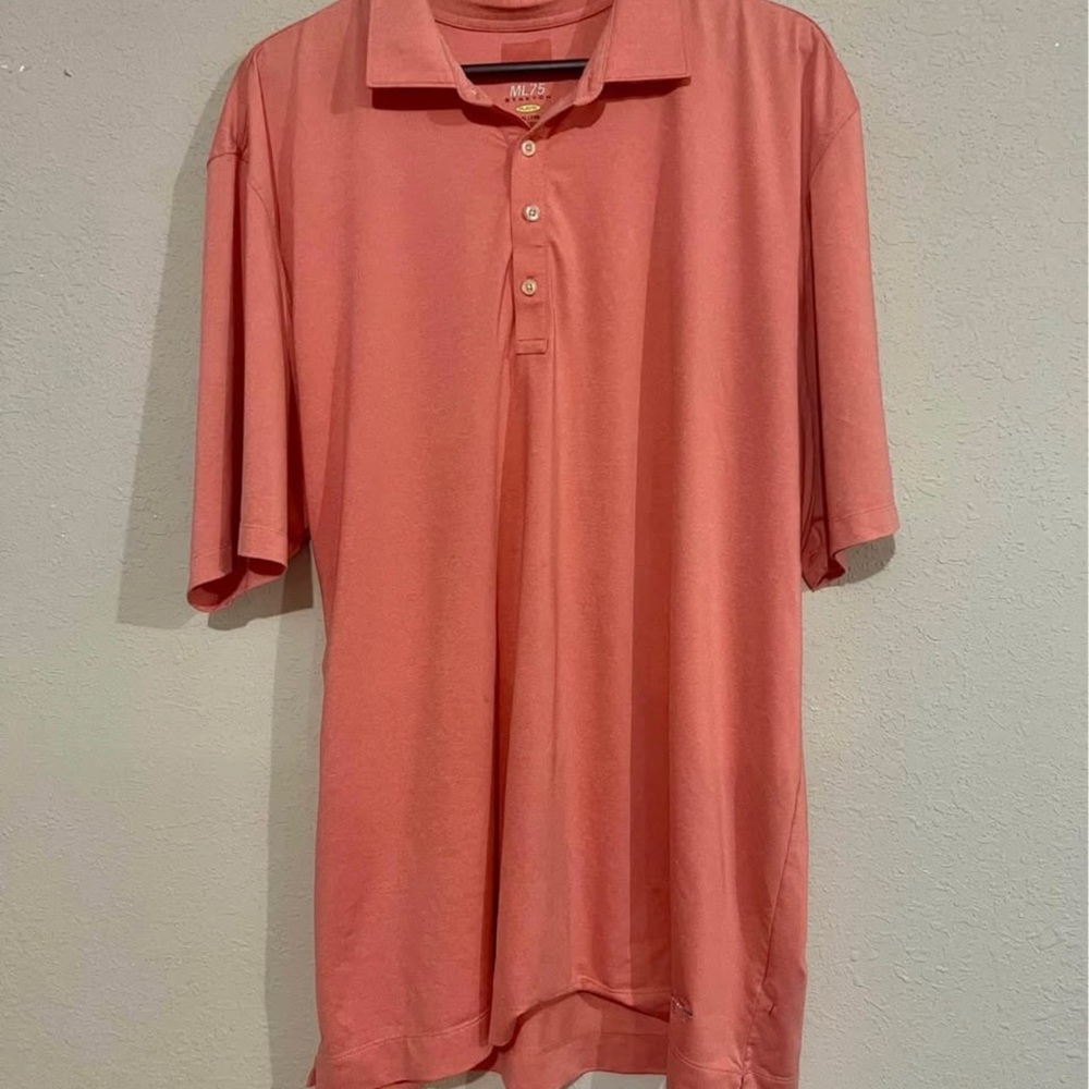 Greg Norman Collection Pink Polo Shirt Classic Style